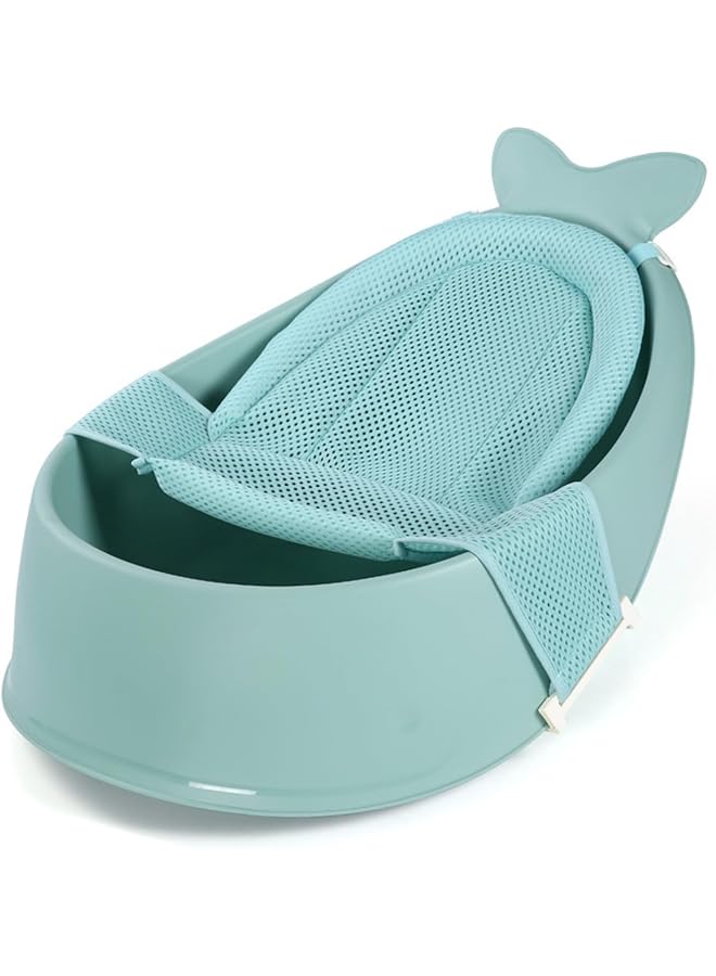 سكاي تاتش حوض استحمام الطفل مع وسادة باثمات حوض استحمام الطفل الحوت مع حوض استحمام فتحة الصرف مع عدم الانزلاق للطفل صبي فتاة - Image 1