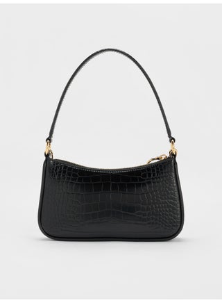 Charles Keith Chain Link Embossed Crossbody Bag Charles Keith