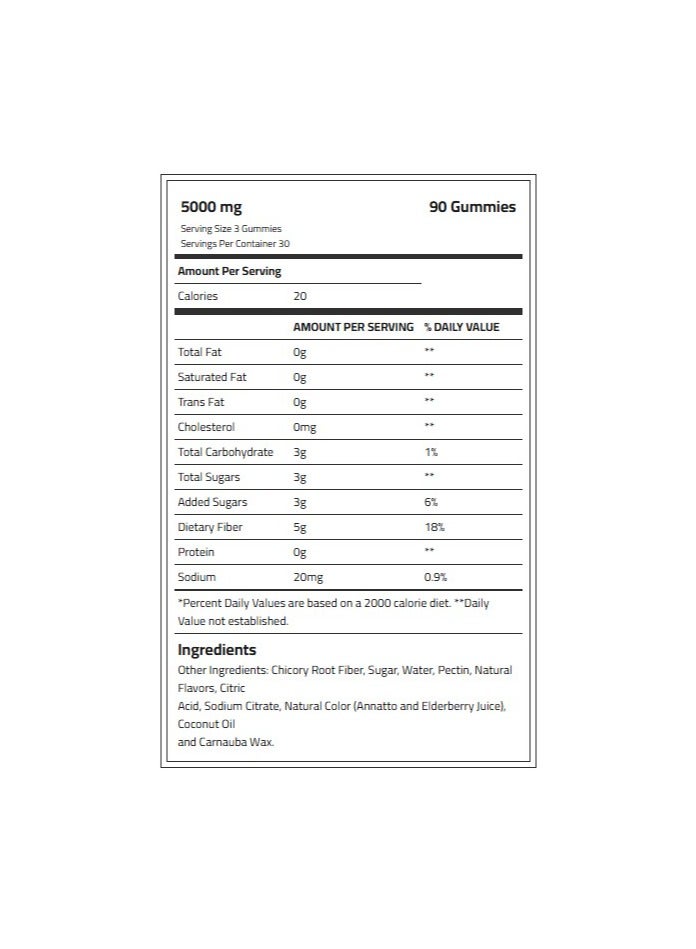 Laperva Advanced Fiber 5000 mg Orange &Mixed  90 Gummies - Image 4