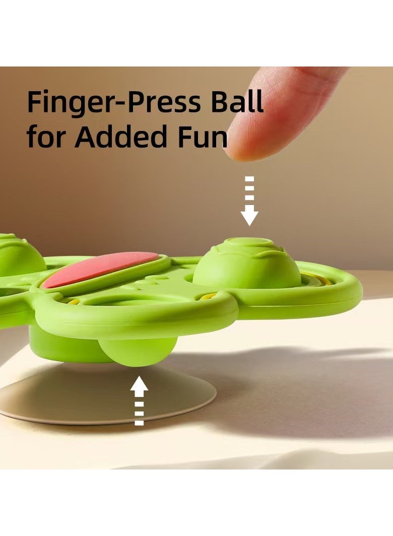 Suction Cup Spinner Toys for Babies - All Silicone Baby Spinners for High Chair, Airplane, Windows, Wall, Toddler Travel Toy, Spinning Fidget Toys, Sensory Bath Toy for Kids  - Image 5