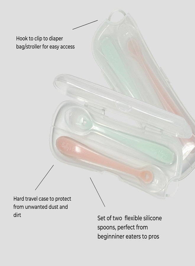 Baby's Brew Flexi Spoons + Travel Case - Silicone Baby Spoons (6.25, 2, Units) - Image 2