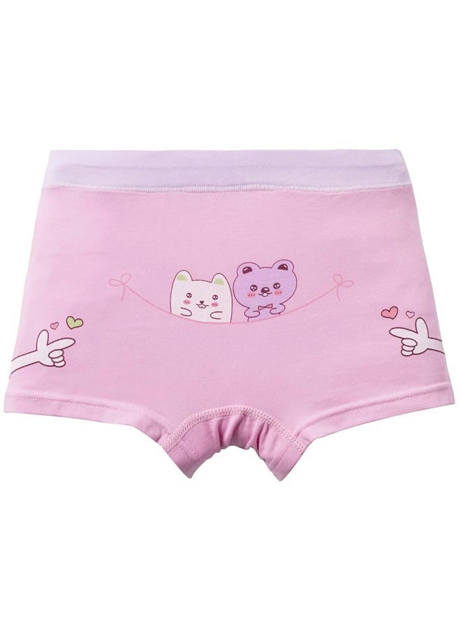 Core Pretty Girls Cotton Underwear Soft Boy Shorts Kids Boxer Briefs Panties(Pack of 5), Bear, 8-12 Years - Image 5