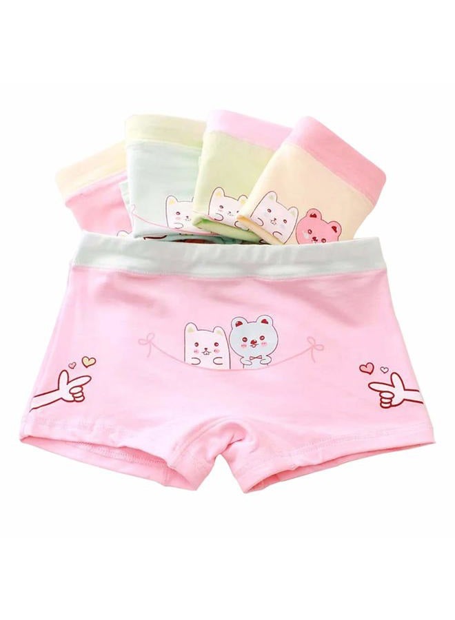 Core Pretty Girls Cotton Underwear Soft Boy Shorts Kids Boxer Briefs Panties(Pack of 5), Bear, 8-12 Years - Image 1