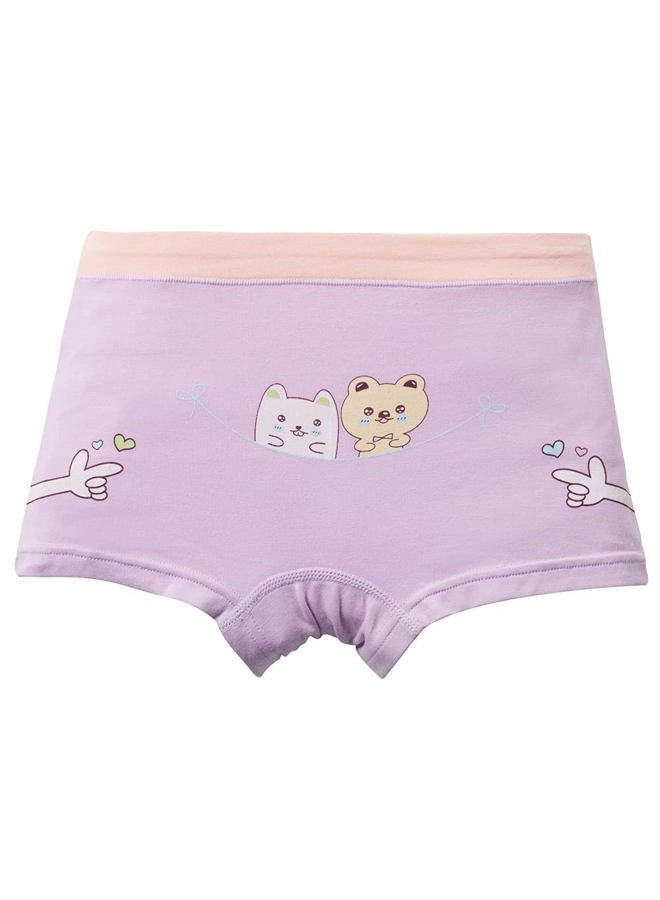 Core Pretty Girls Cotton Underwear Soft Boy Shorts Kids Boxer Briefs Panties(Pack of 5), Bear, 8-12 Years - Image 2