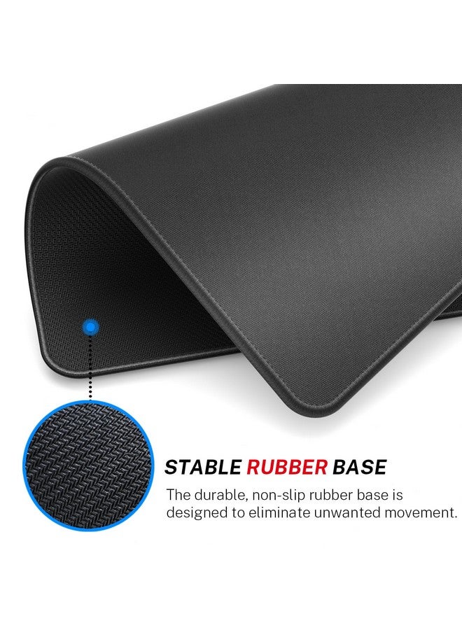 MROCO Mouse Pad [30% Larger] With Anti-Fray Stitching, Premium-Textured & Waterproof Computer Mousepad With Non-Slip Rubber Base, Gaming Mouse Mat For Laptop, Office & Home, 8.5 X 11 Inch, Black - Image 4