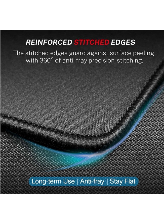 MROCO Mouse Pad [30% Larger] With Anti-Fray Stitching, Premium-Textured & Waterproof Computer Mousepad With Non-Slip Rubber Base, Gaming Mouse Mat For Laptop, Office & Home, 8.5 X 11 Inch, Black - Image 3