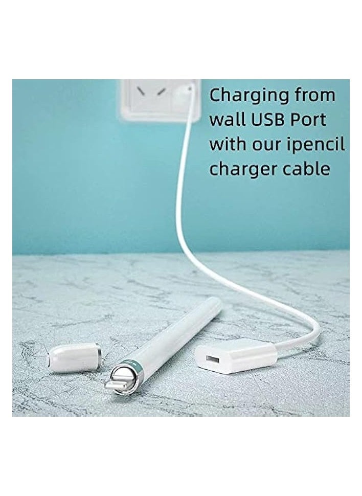 erorex - iPencil Charging Adapter, Compatible with Apple Pencil 1st Generation, 1FT iPencil Accessories for Apple 1 Pen Gen USB A to Ligntning Female Connector, White - Image 1