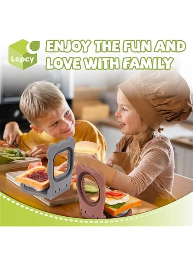 Generic - Uncrustables Sandwich Maker Sealer Cutter, Crustless Square Shape in Grey - Image 1