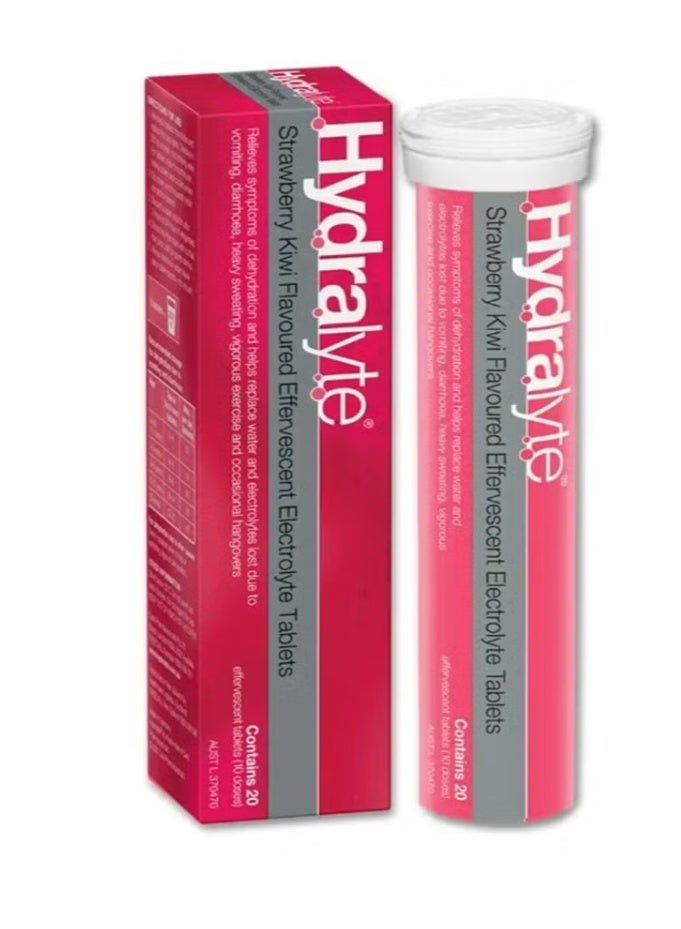 Hydralyte Effervescent Strawberry Kiwi 20 Eff Tablets - Image 1