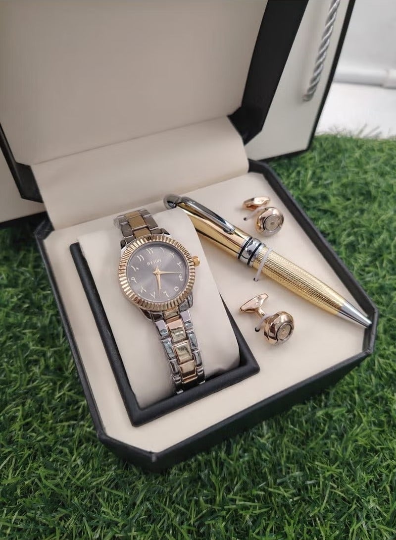 ماكسويل أطقم ماكسويل ولادي بكج كامل قلم ساعة ضد الماء استل مع كبك مع بوكس كامل الملحقات