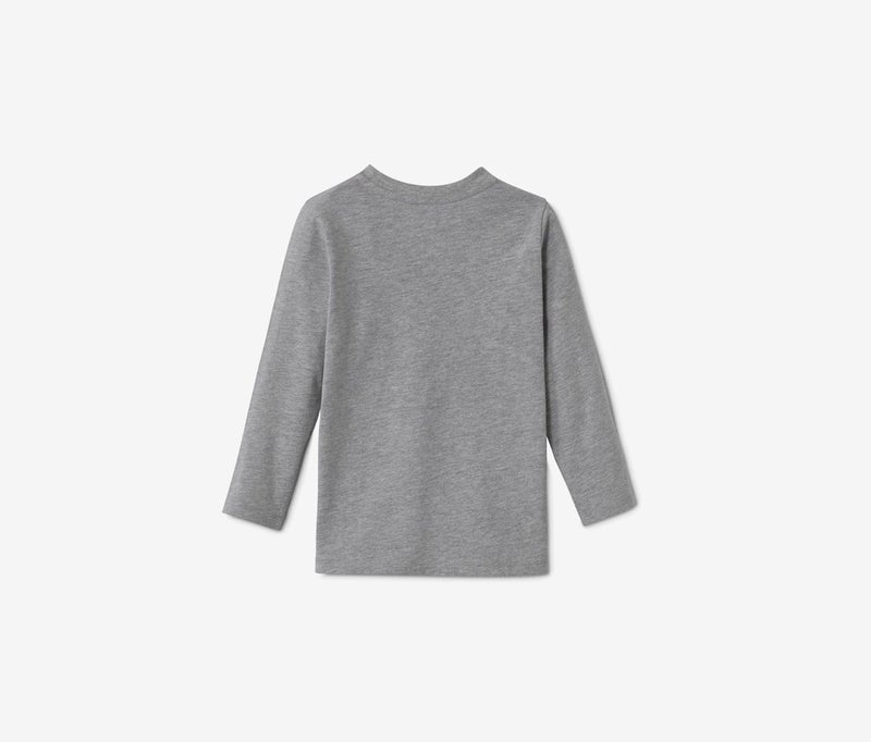 Tchibo Toddlers Boys Printed Long Sleeve Shirt, Grey  - Image 3