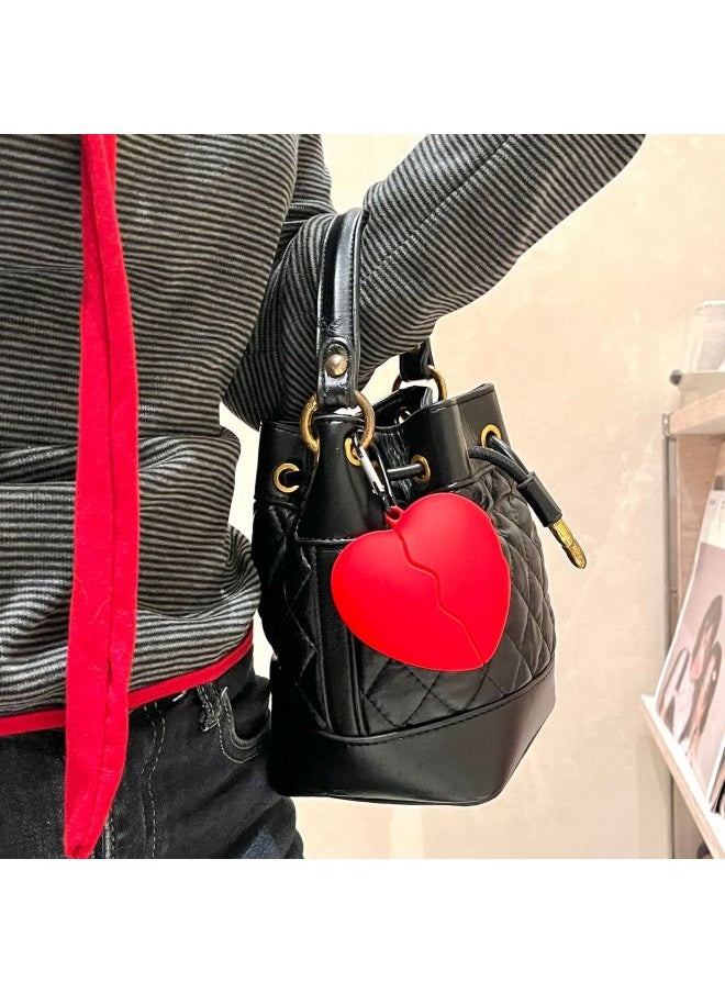 Generic - Three-dimensional Red Love Airpods Pro For Apple Wireless Bluetooth Headset Case 1/2/3/4 Generation Protective Shell-Color:Heart Crushed Love + Iron Hook-Applicable Models:Airpods 4th Generation - Image 1