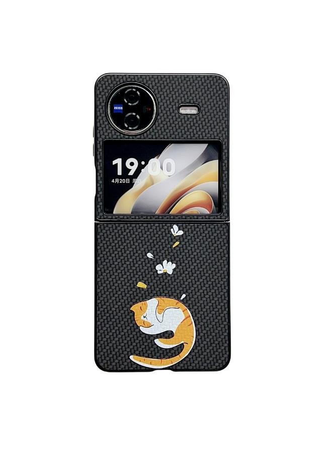 إيروريكس جراب هاتف Vivo X Flip بتصميم مضفر ونمط رسم ملون - Image 1