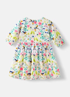 Nautinati Nautinati Girls' Floral Printed Knee Length Dress  - Image 2