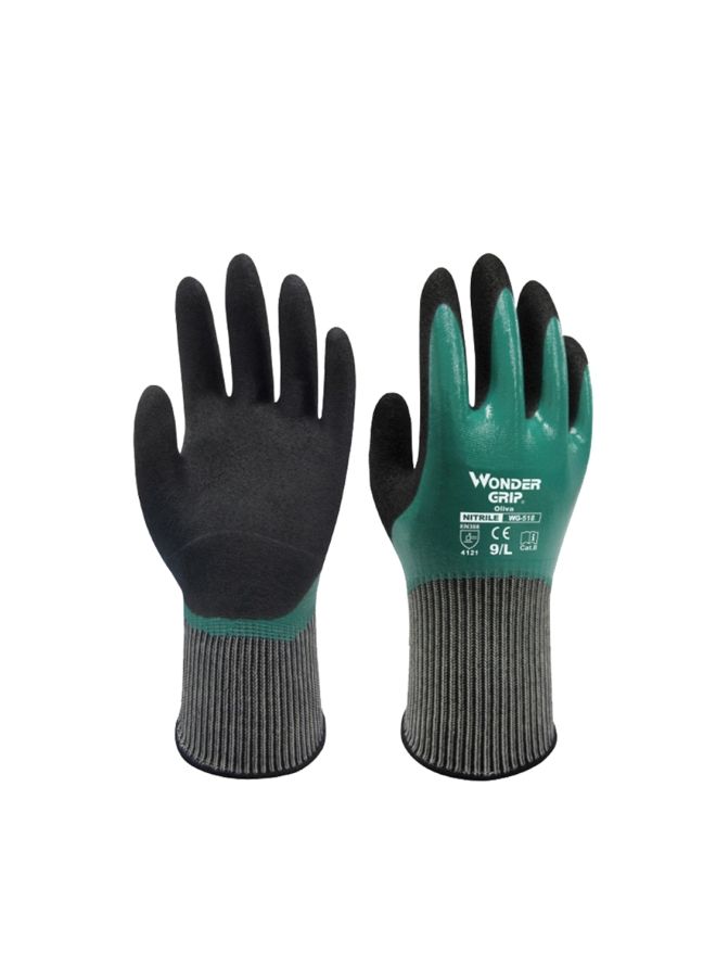 NIBEMINENT Double Layered Thermo Plus Coldproof Work Gloves Green 20x13x2cm - Image 1