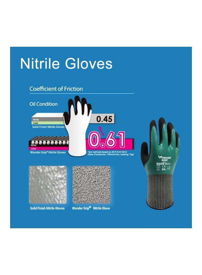 NIBEMINENT Double Layered Thermo Plus Coldproof Work Gloves Green 20x13x2cm - Image 3