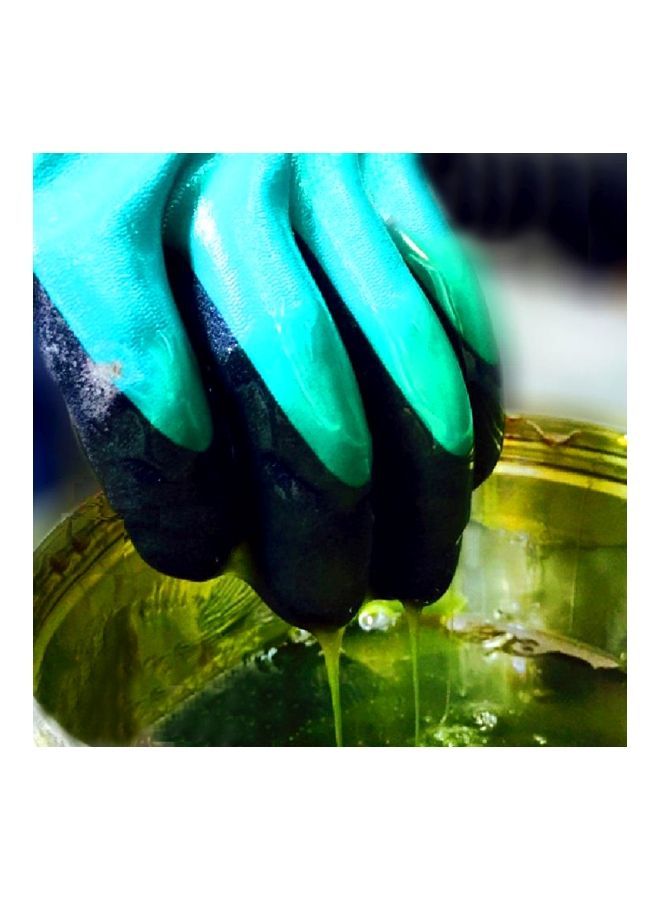 NIBEMINENT Double Layered Thermo Plus Coldproof Work Gloves Green 20x13x2cm - Image 4