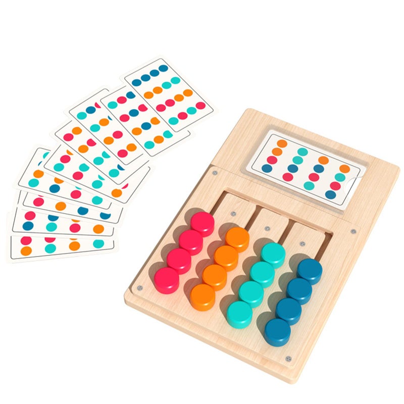 Montessori Toy from 3 4 5 6 7 8 Years, Colours Sorting Game Wooden Puzzle, Montessori Wooden Toy for Children and Adults, Brain Training and Skill Game