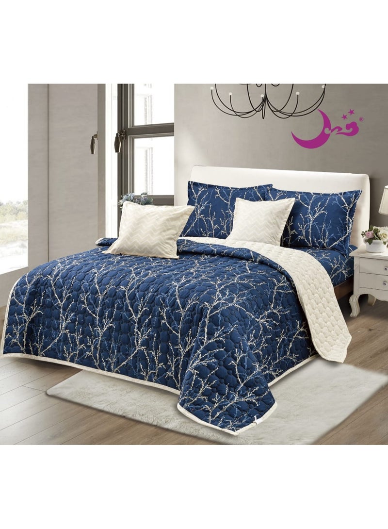 Moon Single quilt set with batted sheet, consisting of 4 pieces, size 170 x 220 cm 