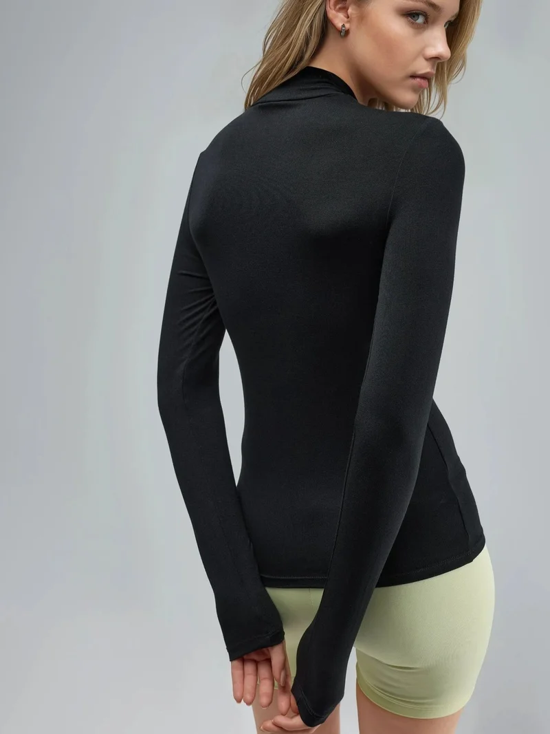 Busem BUSEM Slim Fit Half Turtleneck Blouse