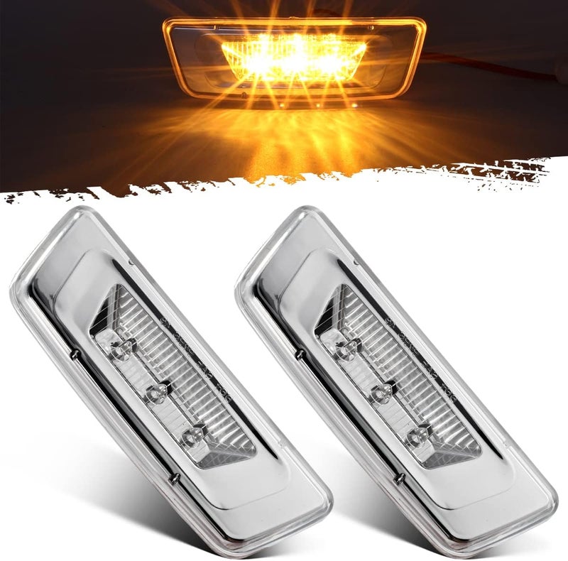 Partsam Amber LED Side Marker Turn Light for Trucks - Image 1