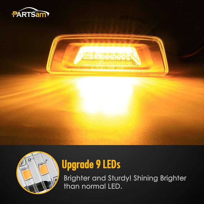 Partsam Amber LED Side Marker Turn Light for Trucks - Image 2