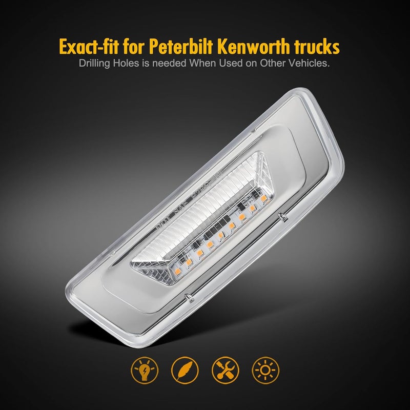 Partsam Amber LED Side Marker Turn Light for Trucks - Image 5