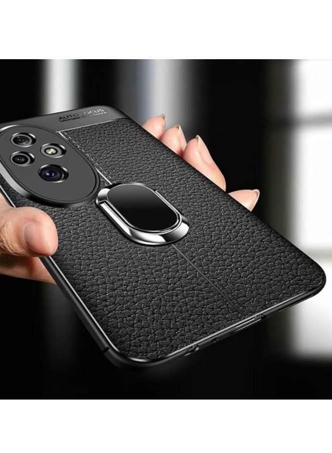 Case for Honor 200 Pro (2024),Magnetic Suction Anti-fall Shockproof Hard Case,Leather Ultra-Thin Protective Cover with Wrist Strap and Finger Ring - Image 5