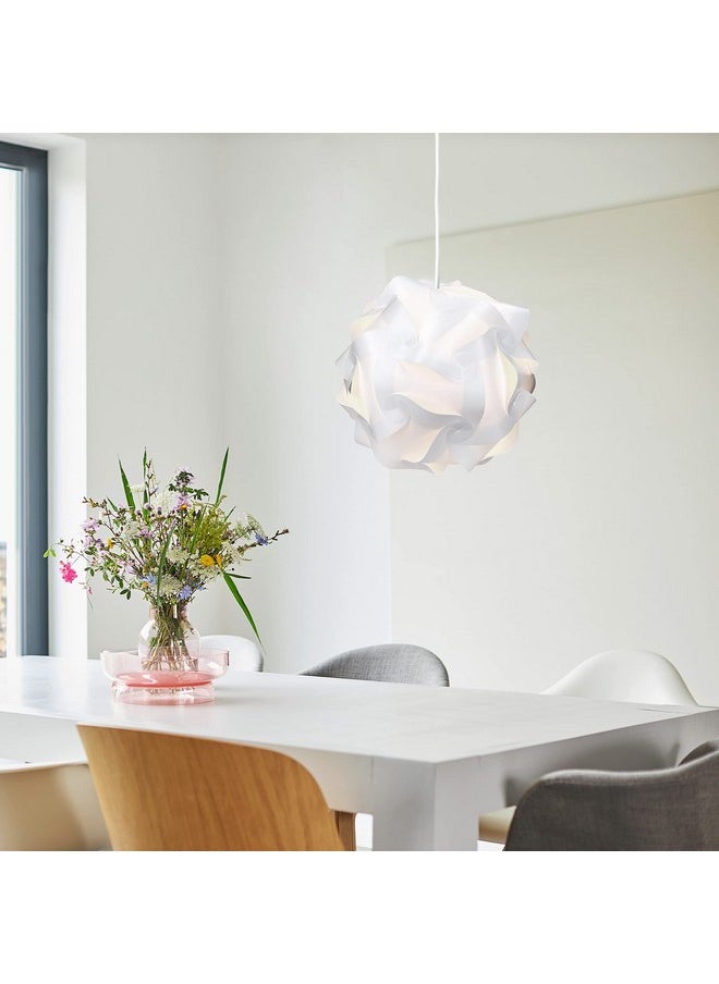 kwmobile kwmobile Hanging Puzzle Lamp Kit - 15.7" (40cm) Modern Ceiling Pendant Light with 30-Piece Shade to Assemble and 15ft Plug-in Power Cord - Size XL  - Image 3