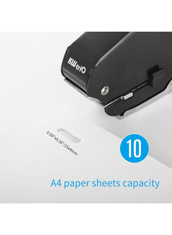 Kw-trio Heavy-Duty Slot Metal Single Hole Puncher 1-Hole Paper Punch 10 Sheet Capacity for ID Card PVC Photo Slot and Paper Chipboard Art Project Documents Office School Home Supplies  - Image 4
