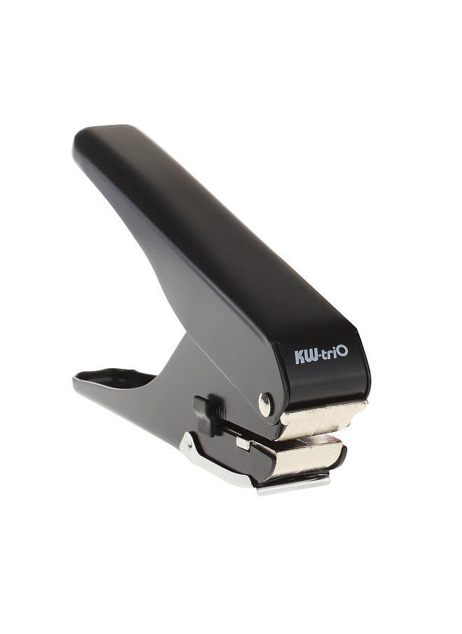 Kw-trio Heavy-Duty Slot Metal Single Hole Puncher 1-Hole Paper Punch 10 Sheet Capacity for ID Card PVC Photo Slot and Paper Chipboard Art Project Documents Office School Home Supplies  - Image 1