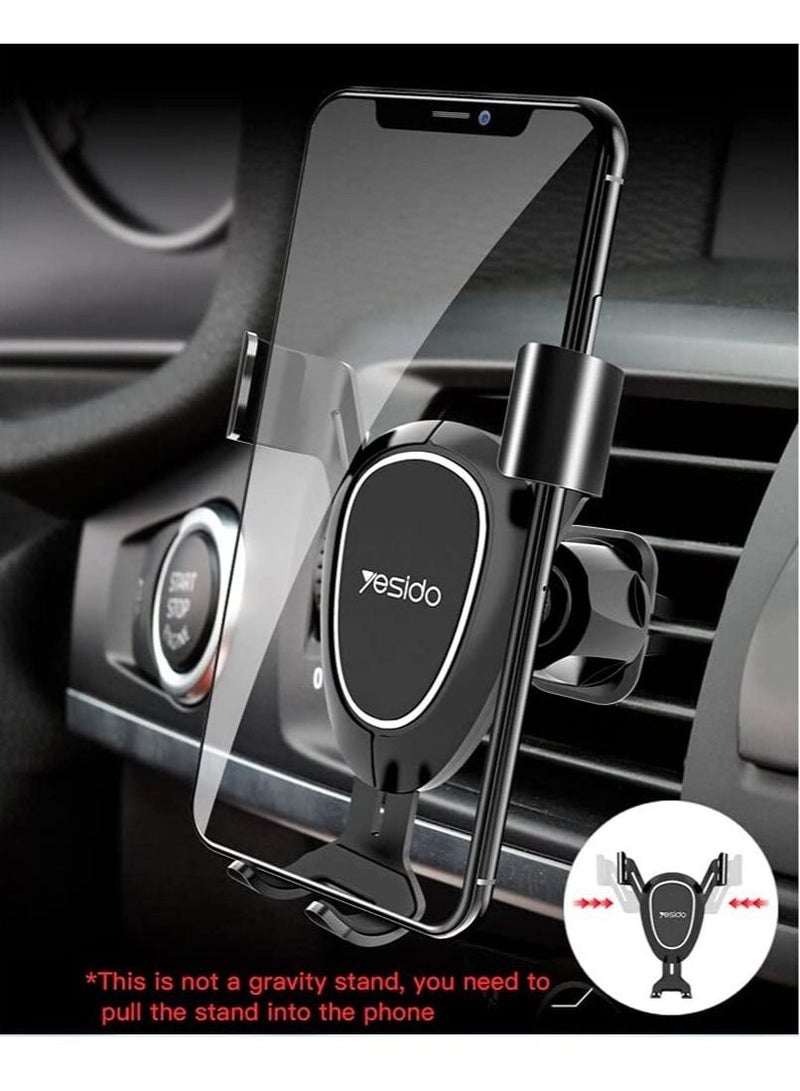 Yesido C73 Car Gravityt Mount Cell Phone Holder Vertical&Horizontal Gravity for iPhone 11/11Pro/11Pro Max/Xs X XR 6S 7 Plus 8 All Samsung Mobiles/All Xiaomi Mobiles - Image 4