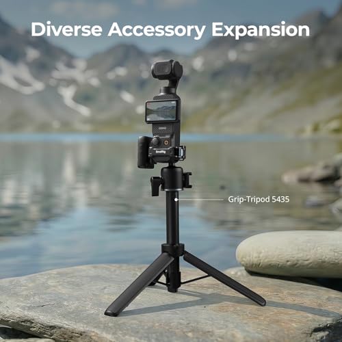 SMALLRIG Expansion Cage for DJI Osmo Pocket 3, Reversible Mounting Adapter with 1/4"-20, Cold Shoe & 2-Prong Mount, Full-Access Design, Fits Original Case - 5607 - Image 4