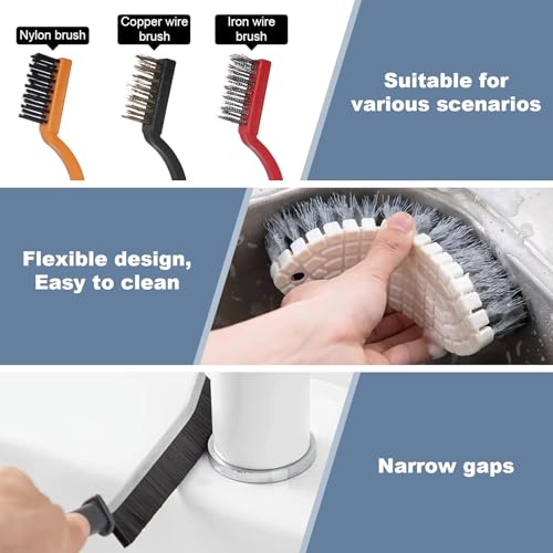 MAKIOTEKO 15 Pcs Window Groove Cleaning Brush Tool, Door Window Track Cleaner Groove Gap Cleaning Tools Crevice Cleaning Brush Gap Scrub Brush for Shutter Sliding Door Keyboard Tile Lines Sill Car Vents - Image 5