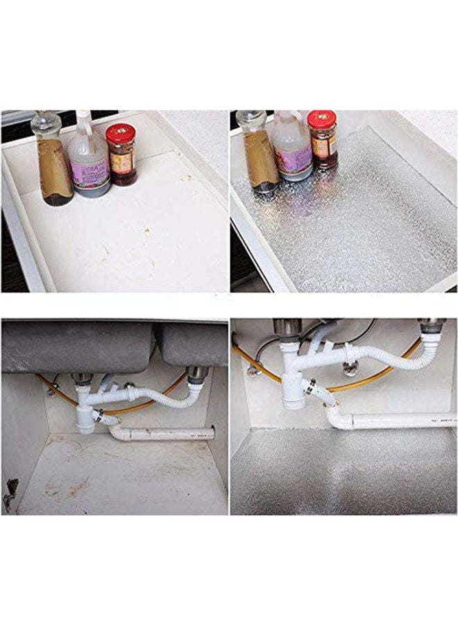 NIBEMINENT 3M High Temperature Resistance Moisture Proof Anti Oil Aluminum Foil Paper Stickers For Kitchen Silver 40x300cm - Image 2