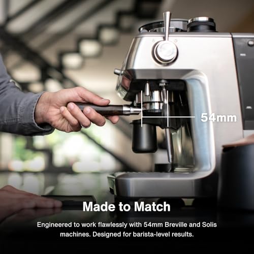 CREMA Coffee Products 54mm Bottomless Naked Portafilter Compatible with 54mm Breville Machines Includes Double Shot Filter Basket White - Image 3