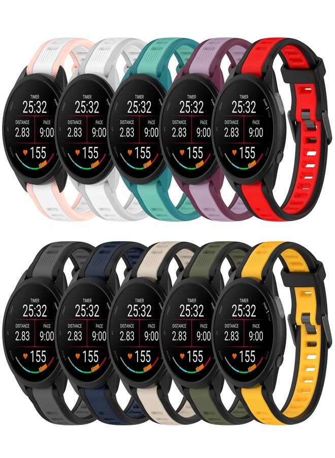 QGHXO سوار بديل من السيليكون الناعم لساعة Garmin Forerunner 165 Music (بدون جهاز تتبع) - Image 2