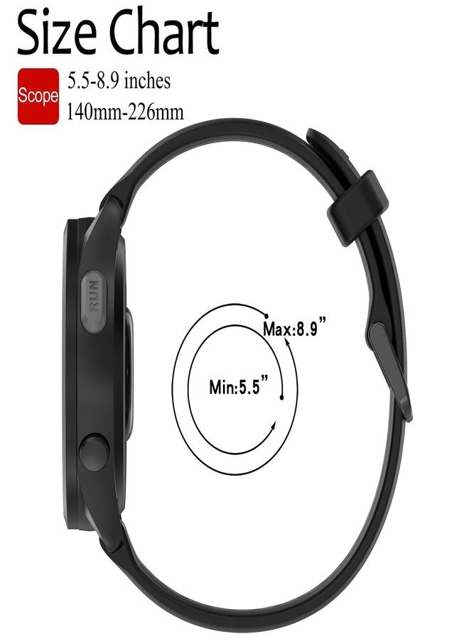 QGHXO سوار بديل من السيليكون الناعم لساعة Garmin Forerunner 165 Music (بدون جهاز تتبع) - Image 4