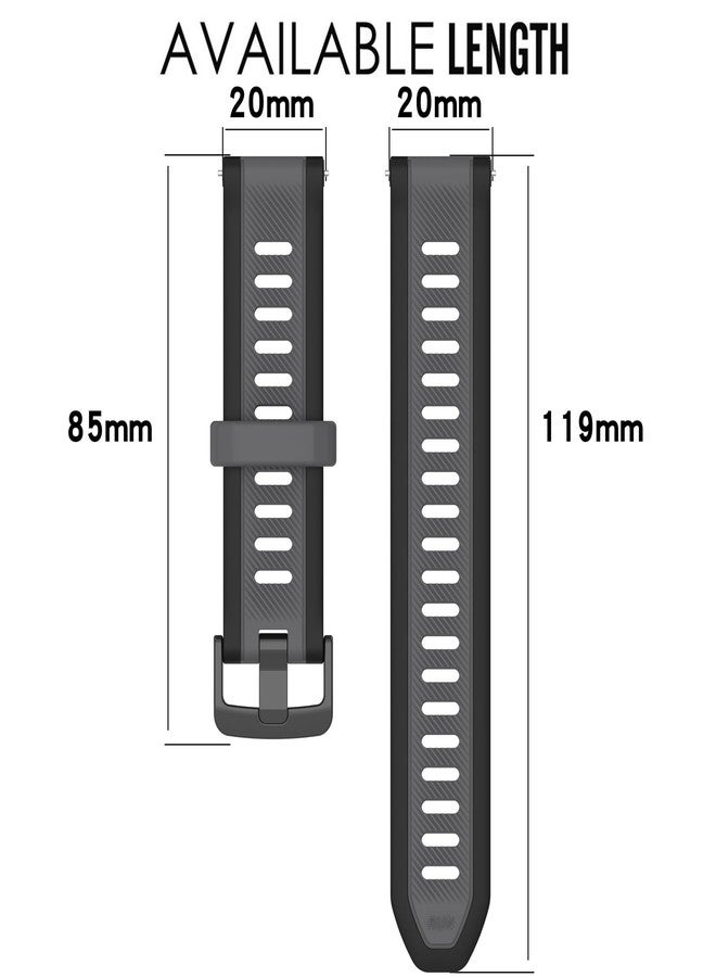 QGHXO سوار بديل من السيليكون الناعم لساعة Garmin Forerunner 165 Music (بدون جهاز تتبع) - Image 5