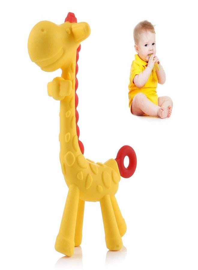 Moppets Baby Silicone Giraffe Teether In Storage Box (Yellow), Infant - Image 1