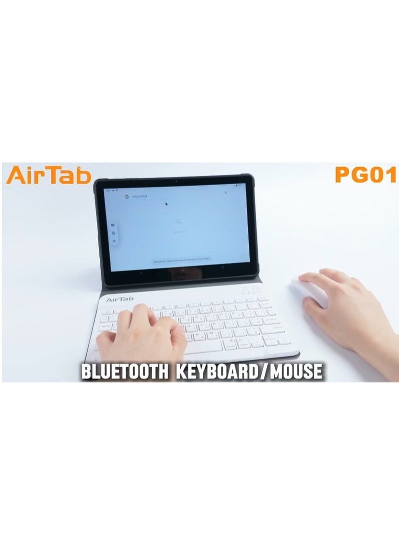 AirTab PG01 10-Inch 5G Android 15 Tablet | 24GB RAM + 1TB Storage | ARM Octa-Core Processor | 20MP Selfie + 36MP Camera | INCELL HD Display | 10000mAh Battery | Blue Bundle with Keyboard, Mouse & Headset - Image 4