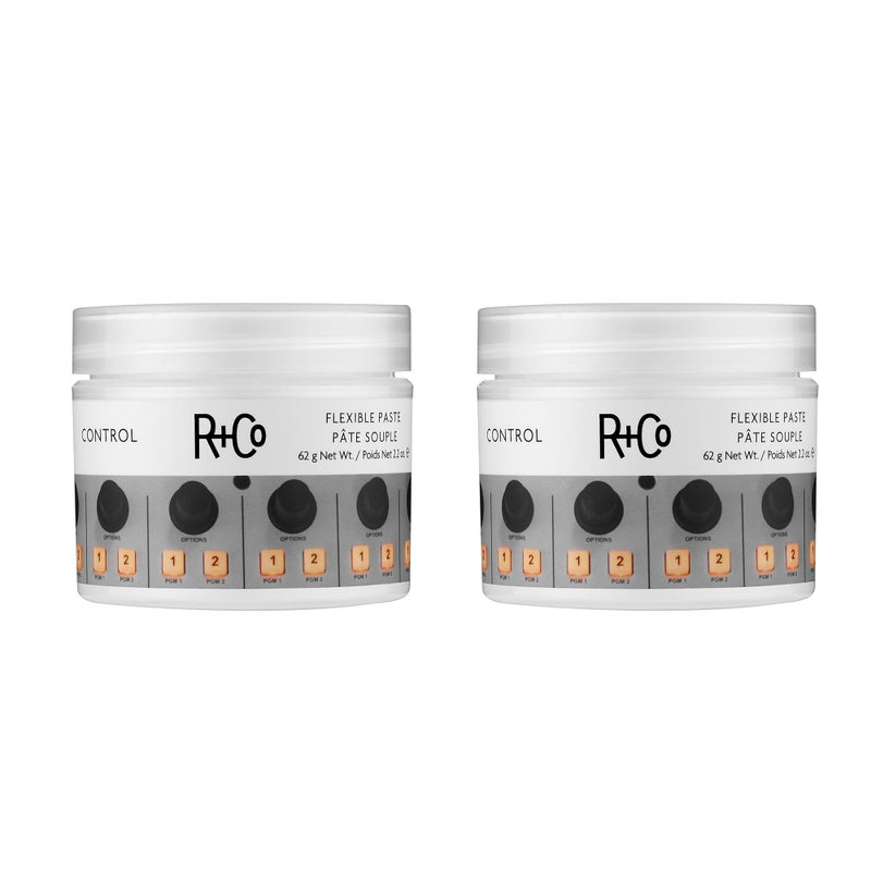 R+Co Control Flexible Paste | Strong Hold + Natural Finish | Vegan + Cruelty-Free | 2.2 Oz (Pack of 2) - Image 1