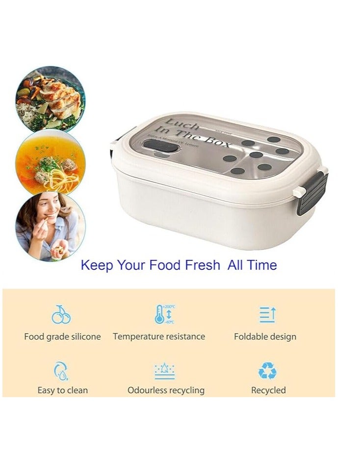 TYCOM Stainless Steel Lunch Box for Kid School, Insulated Bento Lunch Box, 2 Compartment Divided Lunch Containers with Lids, Leakproof | BFA Free | Dishwasher Safe (Dots) - Image 2