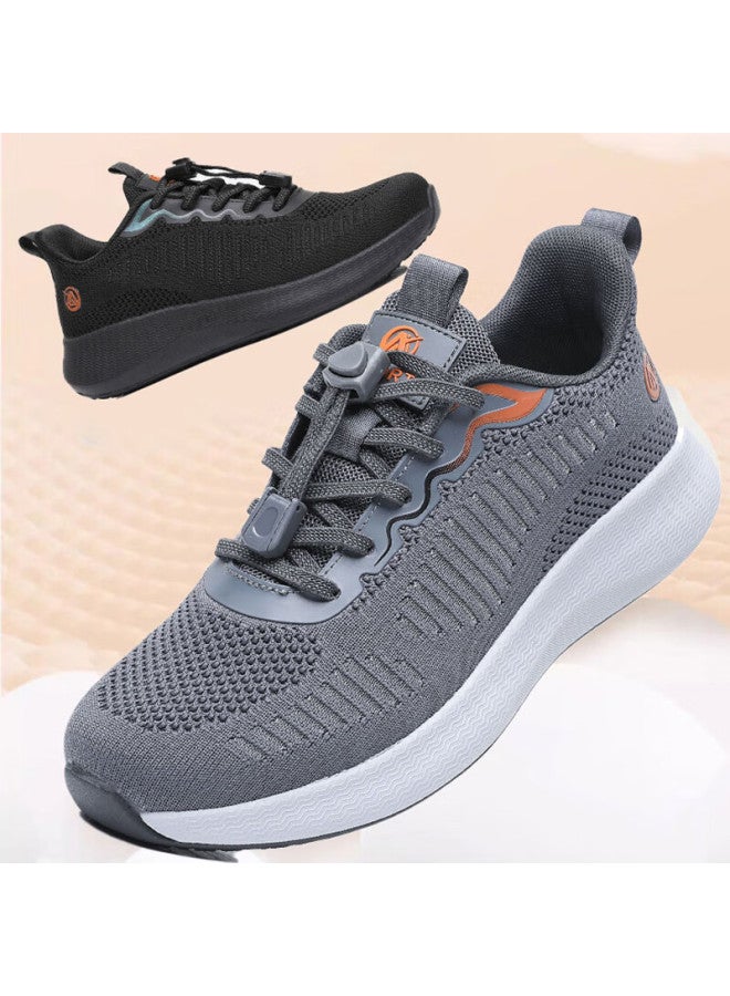 Ankang Old Beijing Cloth Shoes For Middle-aged And Elderly Men, Non-slip Breathable Walking Shoes A5037 Black Size 38
