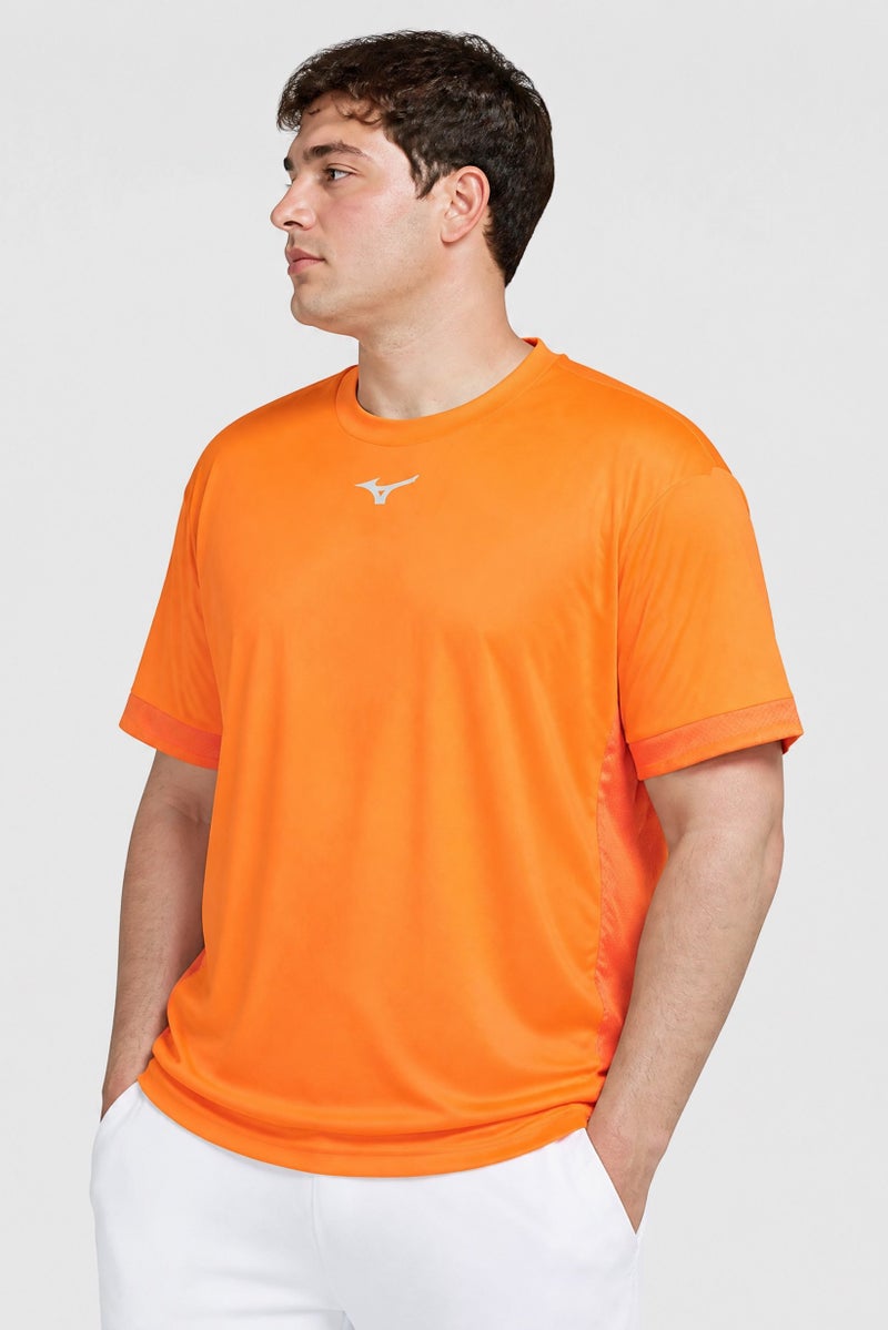 Mizuno Men Sportswear Fit Short Sleeve Training T-Shirt, Orange - Image 3