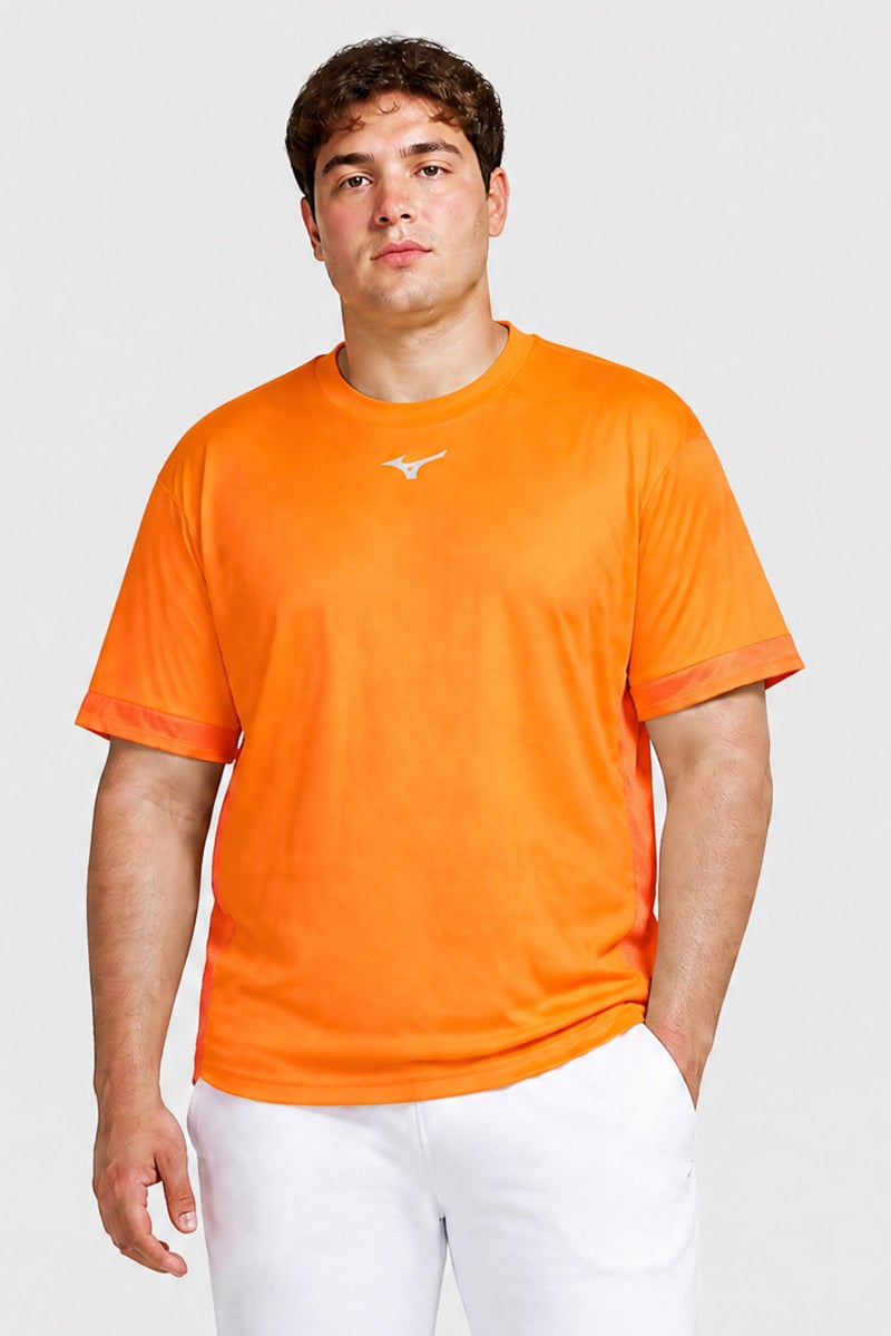 Mizuno Men Sportswear Fit Short Sleeve Training T-Shirt, Orange - Image 1