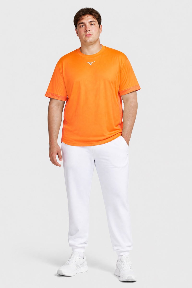 Mizuno Men Sportswear Fit Short Sleeve Training T-Shirt, Orange - Image 2