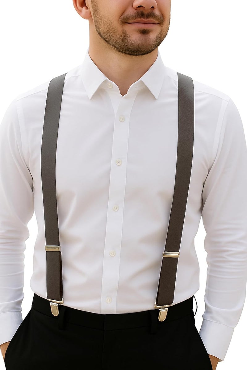 Trilece Suspenders for Men - Adjustable Elastic Mens Suspenders with Heavy Duty Strong Clips - Image 1