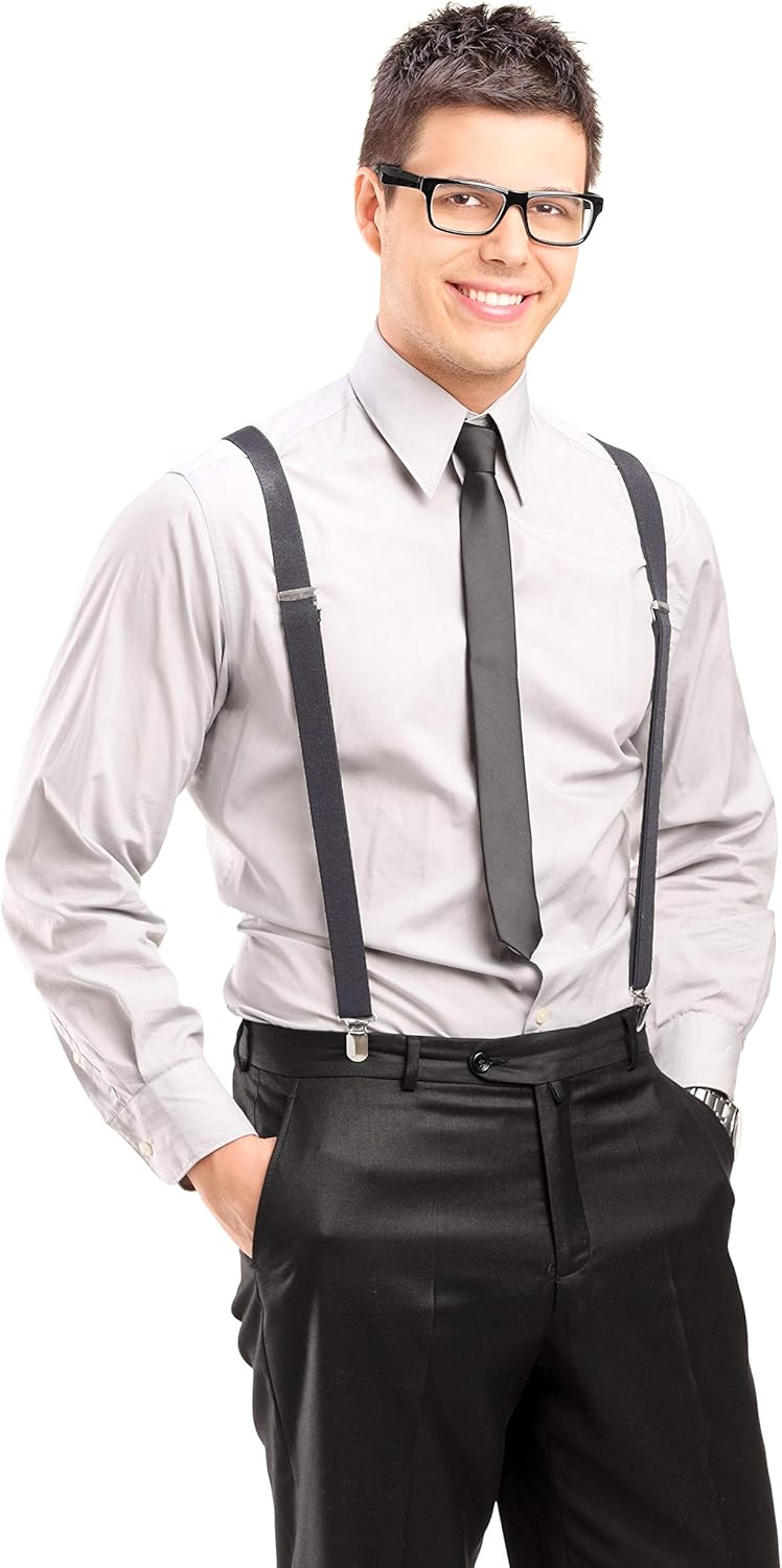 Trilece Suspenders for Men - Adjustable Elastic Mens Suspenders with Heavy Duty Strong Clips - Image 4