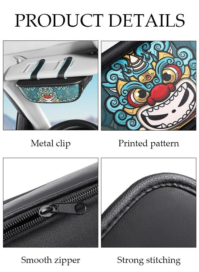 DUNISO Car Tissue Box Holder Sun Visor Napkin Holder Multipurpose Car Visor Tissue Holder Luxury Faux Leather Backseat Tissue Case Holder - Image 3